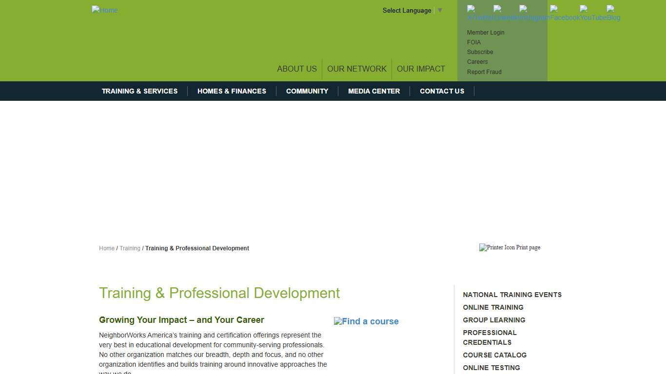 Training & Professional Development | NeighborWorks America